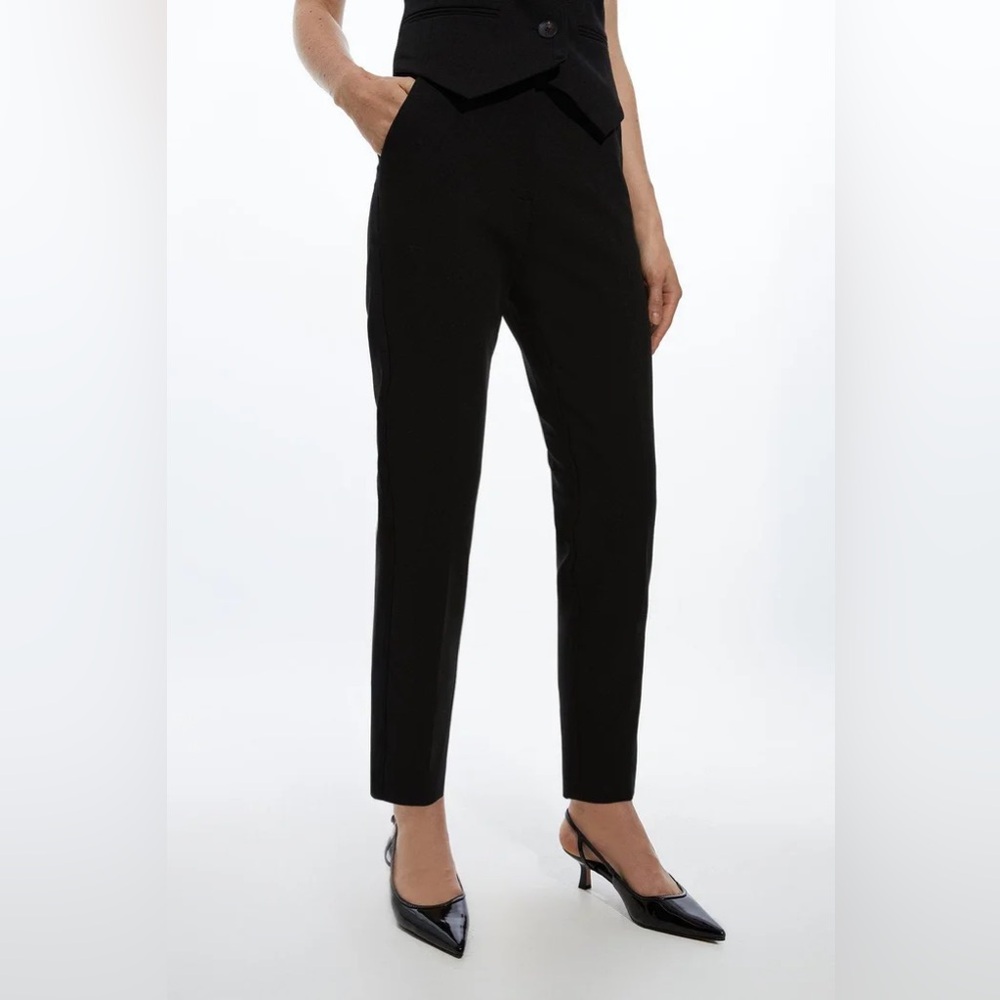 Karen Millen Black Tailored Slim Leg Ankle Pants Women’s 6 Career Work Trousers